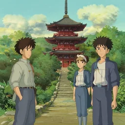 beppu in japan, in the style of studio ghibli, j. c. leyendecker, greg rutkowski, artgerm