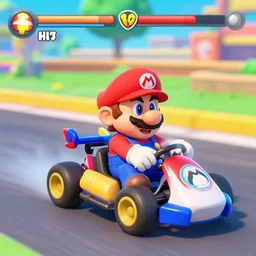 Thanos as a new character in Mario Kart Tour,gameplay screenshot,