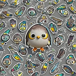 cute, cute, cute. cute feathers pictoplasma characterdesign toydesign toy monster bird of paradise, zbrush, octane, hardsurface modelling, artstation, cg society, by greg rutkowksi