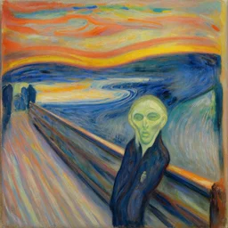 the passing of time, oil on canvas, masterpiece by Edvard Munch
