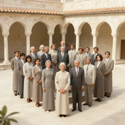 a club in a cloister