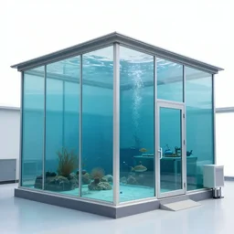 exterior view of underwater glass laboratory