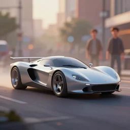 surrealism car design. len blur background bokeh. art by ismail inceoglu, filip hodas, and pixar.