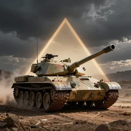 a battle tank in shape of triangle