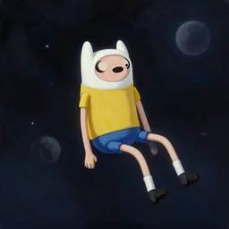 jake the dog from adventure time floating in space, romantic oil painting, dark, melanchonic, adventure time