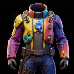 fallout pip boy concept art, black background, vibrant colors, 8 k photorealistic, hd, high details, trending on artstation