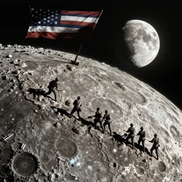 American civil war on the Moon