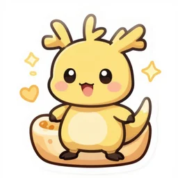 cute miss mascot fulguris fulguris thundurus food sticker art, cronobreaker, beeple game icon