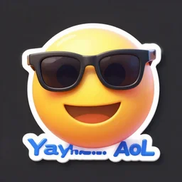 Octane render. Trending on artstation. Character portrait. 3d sticker. 3d 1990s emoji. Smiling with sunglasses. 😎. Geocities. Yahoo. AOL. Netscape.