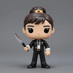 audrey hepburn cos play ernst blofeld, stop motion vinyl action figure, plastic, toy, butcher billy style