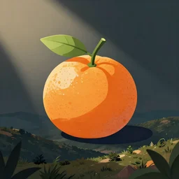 clementine fruit vector art, company logo, simple