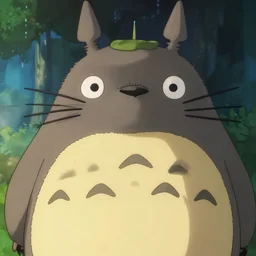 totoro in one punch man film still with a full still life film still commercial extreme closeup photo of real - life intricate origami planet, perfect eyes, tilt shift zaha hadid real - life origami forests background, cinestill, 8 k