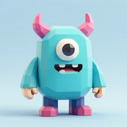 low poly candy monster