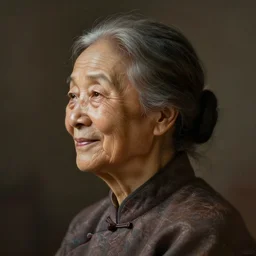 an intricate concept illustration of an old asian woman side view, by wlop, artstation, cgsociety, hyper realistic, photorealistic, digital painting