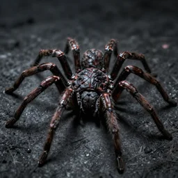 gigantic spider, dark, horror, creepy, hd render, highly detailed, realistic, digital art