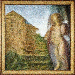 artwork of a building and humanoid in a nice scenery in the style of fra angelico,