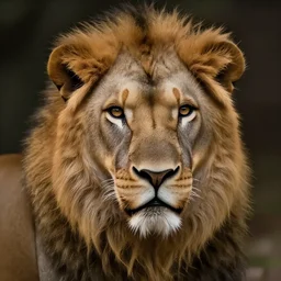 photorealistic lion dressed as human, by arthur sarnoff, feroflex photography photorealistic, studio lighting, ektachrome, intricate, face details, ultradetails, beautiful face, artstation