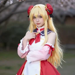 Cosplay photography of Anya Taylor Joy as Cirno from Touhou