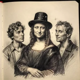 ( twentynine years old!!! ) [ [ [ lee evans ] ] ] as quirky [ [ [ tristan thorn ] ] ] ( with a hat ) in stardust ( 2 0 0 7 ), sketch by leonardo da vinci, low key lighting, inspired by robert capa