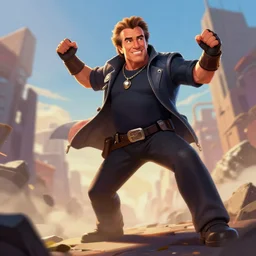 danny devito an apex legends character a action shot digital illustration portrait design by, mark brooks and brad kunkle detailed, gorgeous lighting, wide angle action dynamic portrait one subject, one character