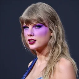 Taylor Swift with purple face paint