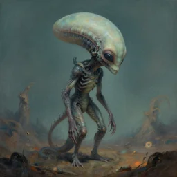 surreal alien, artwork by Daniel Merriam,