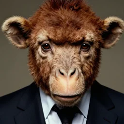 platon closeup photograph of harambe in a suit, photorealistic, studio lighting, ektachrome, detailed, intricate, face detail