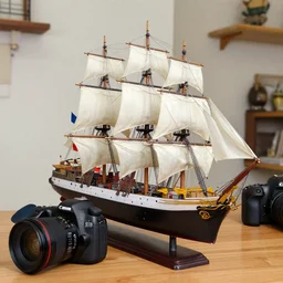 ship model spanish san felipe in ultra detailed camera shot, canon eos 5d, camera lens 35mm