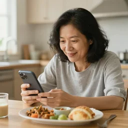 photo of your mom told you stop playing mobile and go eat