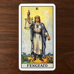 tarot card! the justice!! mysterious! old! by claude monet - h 7 6 0