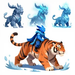 mount epic blue shado - pan riding tiger screenshot world of warcraft mounts worldboss bioluminecant light concept sketch art and by feng zhu alena aenami artworks in 4 k beeple, by thomas kinkade heartstone overwatch blizzard 3 d rtx hdr