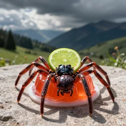 grandmas famous lime and spiders jello hyperrealistic photograph by erwin olaf