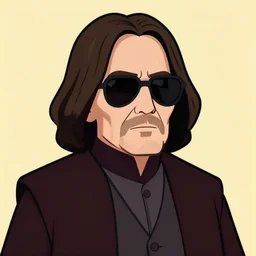 palpatine with sunglasses, cartoonish soviet propaganda style