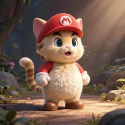 mario as cat peach