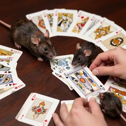 mafia mice playing cards