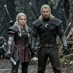 film still of paul walker as geralt of rivia in the witcher 3, gameplay, 8 k, hd