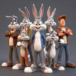 the cast of looney tunes reimagined in a hyper - realistic unreal engine 5 heavy render
