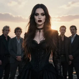 photographic portrait of a stunningly beautiful gothic female in soft dreamy light at sunset, god rays, contemporary fashion shoot, by edward robert hughes, annie leibovitz and steve mccurry, david lazar, jimmy nelsson, breathtaking, 8 k resolution, extremely detailed, beautiful, establishing shot, artistic, hyperrealistic, beautiful face, octane render