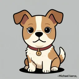 grunge cartoon drawing of a cute dog by - michael karcz , in the style of corpse bride, loony toons style, horror themed, detailed, elegant, intricate