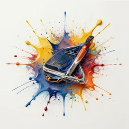 a splatter painting, ultra realistic s-50