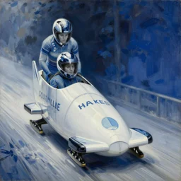 Blueprint for a womens skeleton by Josef Albers and yves Klein, oil painting