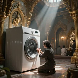a place of worship for the religion of technology where true believers can pray to the washing machine