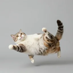 a cat floating, very funny image