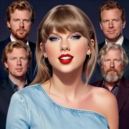 photo of taylor swift with simple smile paint detailed digital artstation, portrait hd 4 k, y greg rutkowski and gaston bussiere and craig mullins and j. c. leyendecker, hd