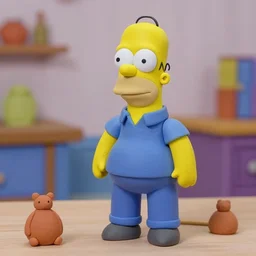 Homer Simpsons made of clay