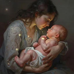 first breath of life, sharp focus, intricate, elegant, digital painting, artstation, matte, highly detailed, concept art, illustration, volumetric lighting, bokeh light, art by greg olsen and liz lemon swindle