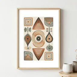 art print, boho geometry