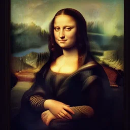 Monica Bellucci as the Mona Lisa Painting