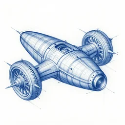 blueprint of a warp drive, technical drawing, leonardo da vinci