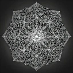 intricate fractal mandala tron